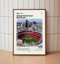 Great American Ball Park Poster, Cincinnati Reds Poster Print, MLB Stadium Poster, Baseball Fan Gift