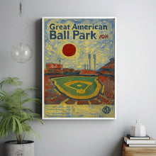 Great American Ball Park Poster, Reds Poster, Minimalist, Helvetica, Mid-Century Modern, Baseball Art, Baseball Stadium Poster, Cincinnati