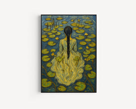 Greek Goddess of Calm Waters, Galene Premium Poster, Woman in the Lake, William Morris Print Greek Mythology, Divine Feminine Art Home Decor