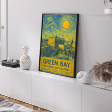 Green Bay Poster Print, Green Bay Travel Poster, Green Bay Van Gogh Style Wall Art, Green Bay, Wisconsin, United States