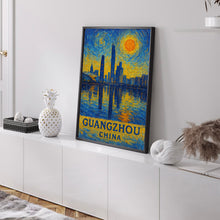 Guangzhou Poster Print, Guangzhou Travel Poster, Guangzhou Van Gogh Style Wall Art, Guangzhou, China