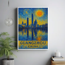 Guangzhou Poster Print, Guangzhou Travel Poster, Guangzhou Van Gogh Style Wall Art, Guangzhou, China