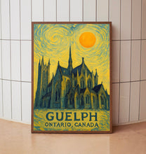 Guelph Poster Print, Guelph Travel Poster, Guelph Van Gogh Style Wall Art, Guelph, Ontario, Canada