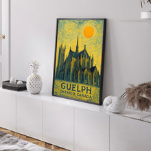 Guelph Poster Print, Guelph Travel Poster, Guelph Van Gogh Style Wall Art, Guelph, Ontario, Canada
