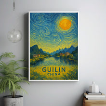 Guilin Poster Print, Guilin Travel Poster, Guilin Van Gogh Style Wall Art, Guilin, China
