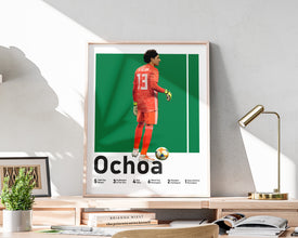 Guillermo Ochoa Poster, Mexican Soccer Goalkeeper Print Sport Poster 1542690046