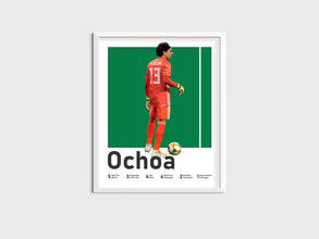 Guillermo Ochoa Poster, Mexican Soccer Goalkeeper Print Sport Poster 1542690046