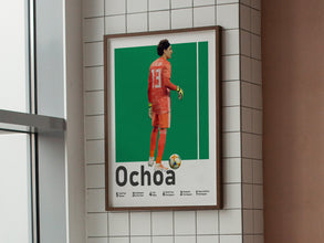 Guillermo Ochoa Poster, Mexican Soccer Goalkeeper Print Sport Poster 1542690046