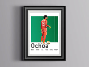 Guillermo Ochoa Poster, Mexican Soccer Goalkeeper Print Sport Poster 1542690046