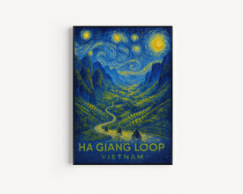 Ha Giang Loop Travel Poster - Vietnam Wall Art Print, Illustration Poster, Home & Office decor, Gift idea, Travel print, road trip print (2)