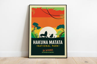 Hakuna Matata Poster, Disney The Lion King Poster, Lion King Wall Art, Lion King Art Print, Retro Print, Disney Posters, Disney Gift, Decor 1599347319