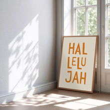 Hallelujah Print, Trendy Christian Wall Art, Orange Christian Poster, Jesus Typography Poster, Minimalist Poster, Faith Print, Wall Decor 4307890473 1410
