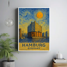 Hamburg Poster Print, Hamburg Travel Poster, 1Hamburg Van Gogh Style Wall Art, Hamburg, Germany