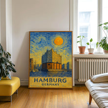 Hamburg Poster Print, Hamburg Travel Poster, 1Hamburg Van Gogh Style Wall Art, Hamburg, Germany