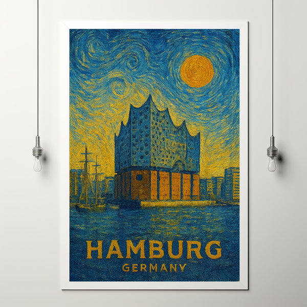 Hamburg Poster Print, Hamburg Travel Poster, Hamburg Minimalistic Wall Art, Hamburg, Germany