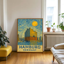 Hamburg Poster Print, Hamburg Travel Poster, Hamburg Van Gogh Style Wall Art, Hamburg, Germany