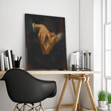 Hand and Book Study – Vintage Dark Academia Art Print 4297705663