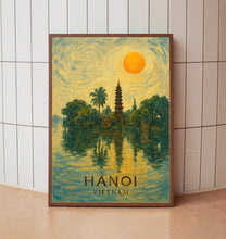 Hanoi Poster Print, Hanoi Travel Poster, Hanoi Van Gogh Style Wall Art, Hanoi, Vietnam