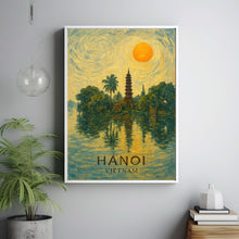 Hanoi Poster Print, Hanoi Travel Poster, Hanoi Van Gogh Style Wall Art, Hanoi, Vietnam