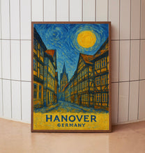 Hanover Poster Print, Hanover Travel Poster, Hanover Van Gogh Style Wall Art, Hanover, Germany
