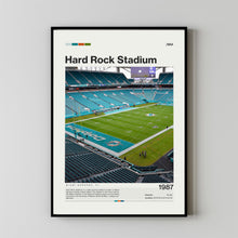 Hard Rock Stadium Poster, Miami Dolphins Poster Print, NFL Stadium Poster, Football Fan Gift Print