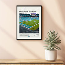 Hard Rock Stadium Poster, Miami Dolphins Poster Print, NFL Stadium Poster, Football Fan Gift Print