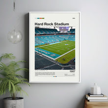 Hard Rock Stadium Poster, Miami Dolphins Poster Print, NFL Stadium Poster, Football Fan Gift Print