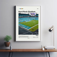 Hard Rock Stadium Poster, Miami Dolphins Poster Print, NFL Stadium Poster, Football Fan Gift Print