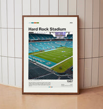 Hard Rock Stadium Poster, Miami Dolphins Poster Print, NFL Stadium Poster, Football Fan Gift Print