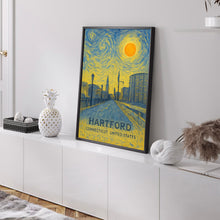 Hartford Poster Print, Hartford Travel Poster, Hartford Van Gogh Style Wall Art, Hartford, Connecticut, United States