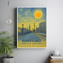 Hartford Poster Print, Hartford Travel Poster, Hartford Van Gogh Style Wall Art, Hartford, Connecticut, United States