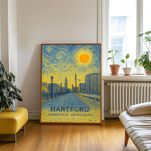 Hartford Poster Print, Hartford Travel Poster, Hartford Van Gogh Style Wall Art, Hartford, Connecticut, United States