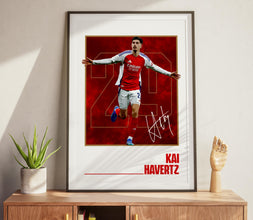 Havertz Football Poster Red North London Football Print for Fans 4384544013