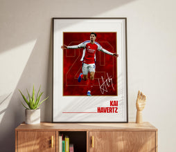 Havertz Football Poster Red North London Football Print for Fans 4384544013