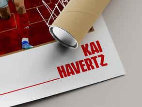 Havertz Football Poster Red North London Football Print for Fans 4384544013