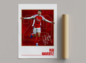 Havertz Football Poster Red North London Football Print for Fans 4384544013