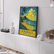 Hawaii Kauai Travel Poster, Maui Hawaii Travel Poster Print, Hawaii Travel Poster Wall Art, Hawaii Islands, Coastal Travel Poster