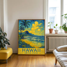 Hawaii Kauai Travel Poster, Maui Hawaii Travel Poster Print, Hawaii Travel Poster Wall Art, Hawaii Islands, Coastal Travel Poster