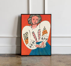 Henri Matisse La Blouse Roumaine 1940 Poster, Henri Matisse Wall art Decor, Henri Matisse Woman Print, Her Painting, Portrait Woman Art 1149874585