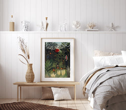 Henri Rousseau Monkeys and Parrot, Henri Rousseau print, Henri Rousseau poster, Tropical wall art, Tropical exhibition poster 1167439846