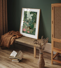 Henri Rousseau The Equatorial Jungle Print with Flamingo, Jungle tropical poster, Tropical wall art, Henri Rousseau poster, Wall Decor 1441908530
