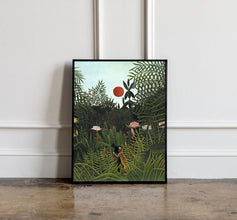 Henri Rousseau Virgin Forest with Sunset, Henri Rousseau print, Henri Rousseau poster, Tropical wall art, Tropical exhibition 1179720036