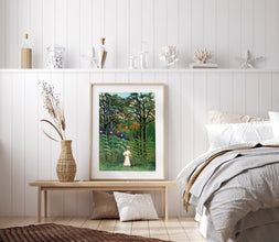 Henri Rousseau Woman walking in the forest print, Henri Rousseau print, Henri Rousseau poster, Tropical wall art, Tropical exhibition poster 1181398079
