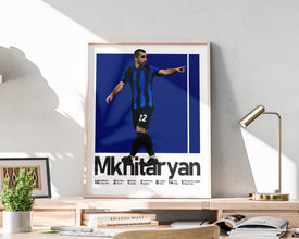 Henrikh Mkhitaryan Poster, Armenian Soccer Legend Sport Poster 1663386521