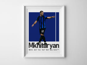 Henrikh Mkhitaryan Poster, Armenian Soccer Legend Sport Poster 1663386521