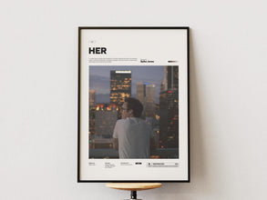 Her Poster, Joaquin Phoenix Poster in Movie Her, Spike Jonze Romance Sci-Fi Film Her Print, Movie Wall Art, Cinematic Wall Decor 1887121744