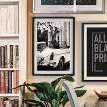 High Heels in Classic Car Print, Vintage Woman Antique Car Black and White Wall Art, Vintage Print, Photography Prints, Museum Quality Print 1606604306