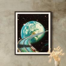 Highway Home  Sci-Fi Poster by Taudalpoi Retro Space Art, Vintage Collage, Sci-Fi Poster, Surreal Art, Retro Art, Cosmic Art, Nasa Poster 1343312172
