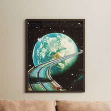 Highway Home  Sci-Fi Poster by Taudalpoi Retro Space Art, Vintage Collage, Sci-Fi Poster, Surreal Art, Retro Art, Cosmic Art, Nasa Poster 1343312172