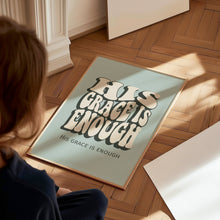 His Grace is enough print, Christian Wall Art, Large Printable Art, Sage Green Poster, Prayer Room Decor, Digital Download 1539286462